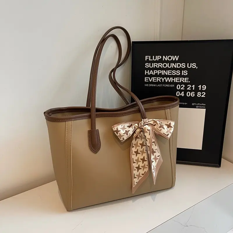 Black Silk Bow Scarf Bag for Women 2025 - Image 3