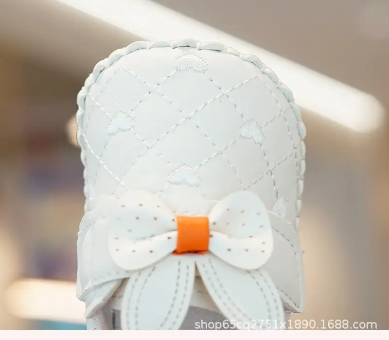 White Bunny Bow Baby Shoes 0-1 Year Old — feature 1