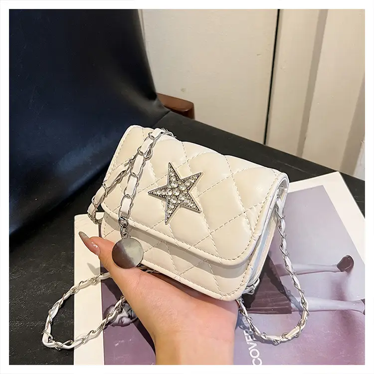 Mini Rhomboid Chain Bag with Star Diamond Design — feature 30
