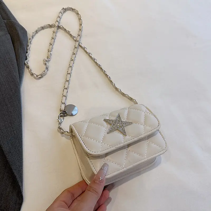 Mini Rhomboid Chain Bag with Star Diamond Design - Image 3