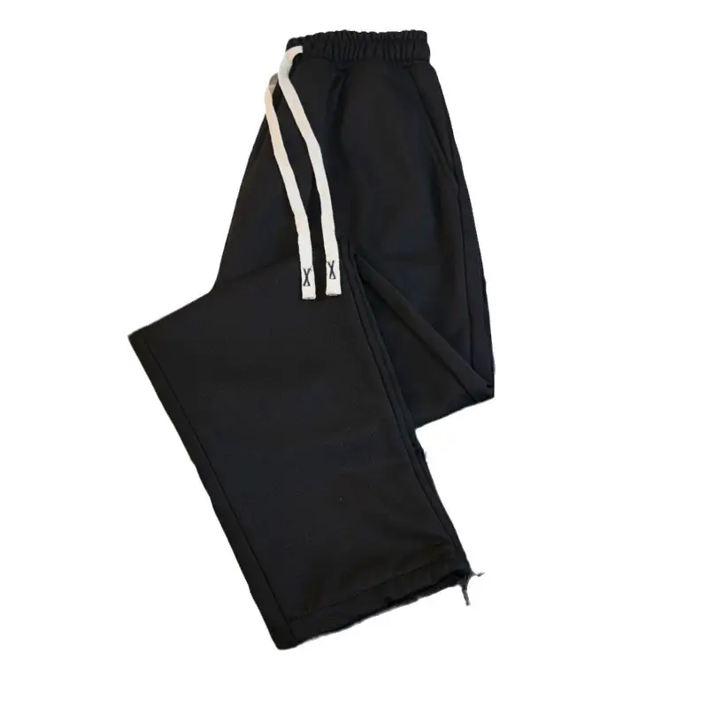 Black Loose Fit American Pants Men Women 2024 Spring - Image 8