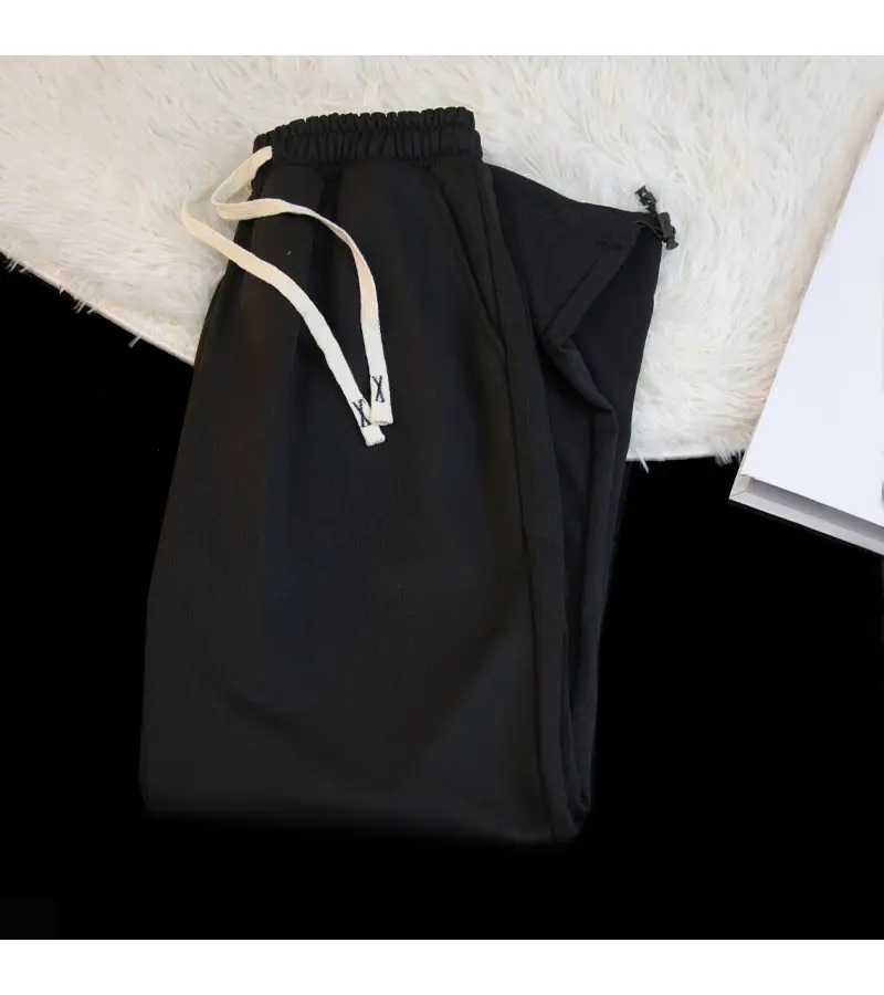 Black Loose Fit American Pants Men Women 2024 Spring — feature 11