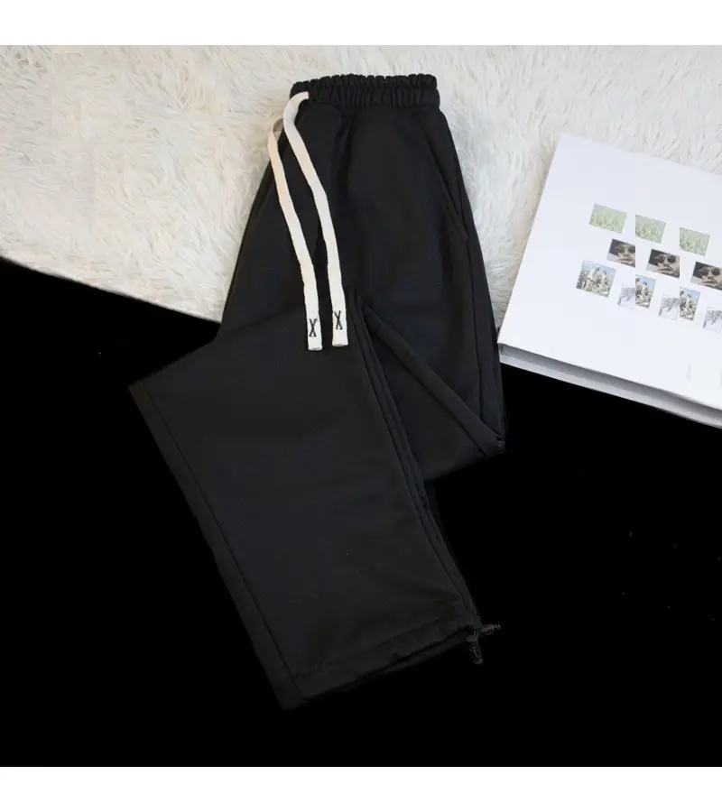 Black Loose Fit American Pants Men Women 2024 Spring — feature 13