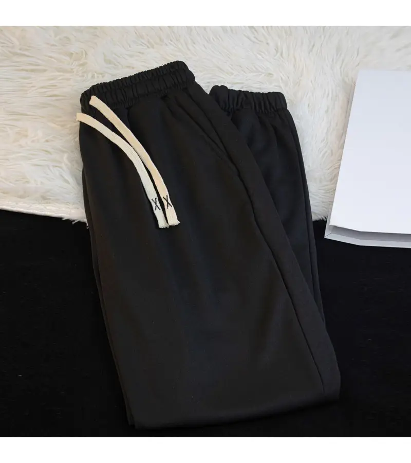 Black Loose Fit American Pants Men Women 2024 Spring — feature 16