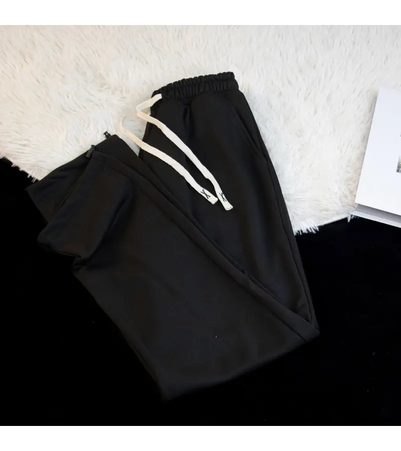 Black Loose Fit American Pants Men Women 2024 Spring — feature 8