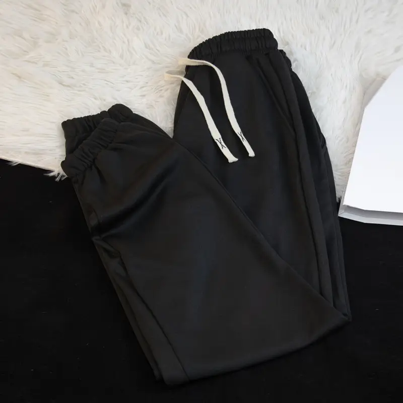 Black Loose Fit American Pants Men Women 2024 Spring - Image 3