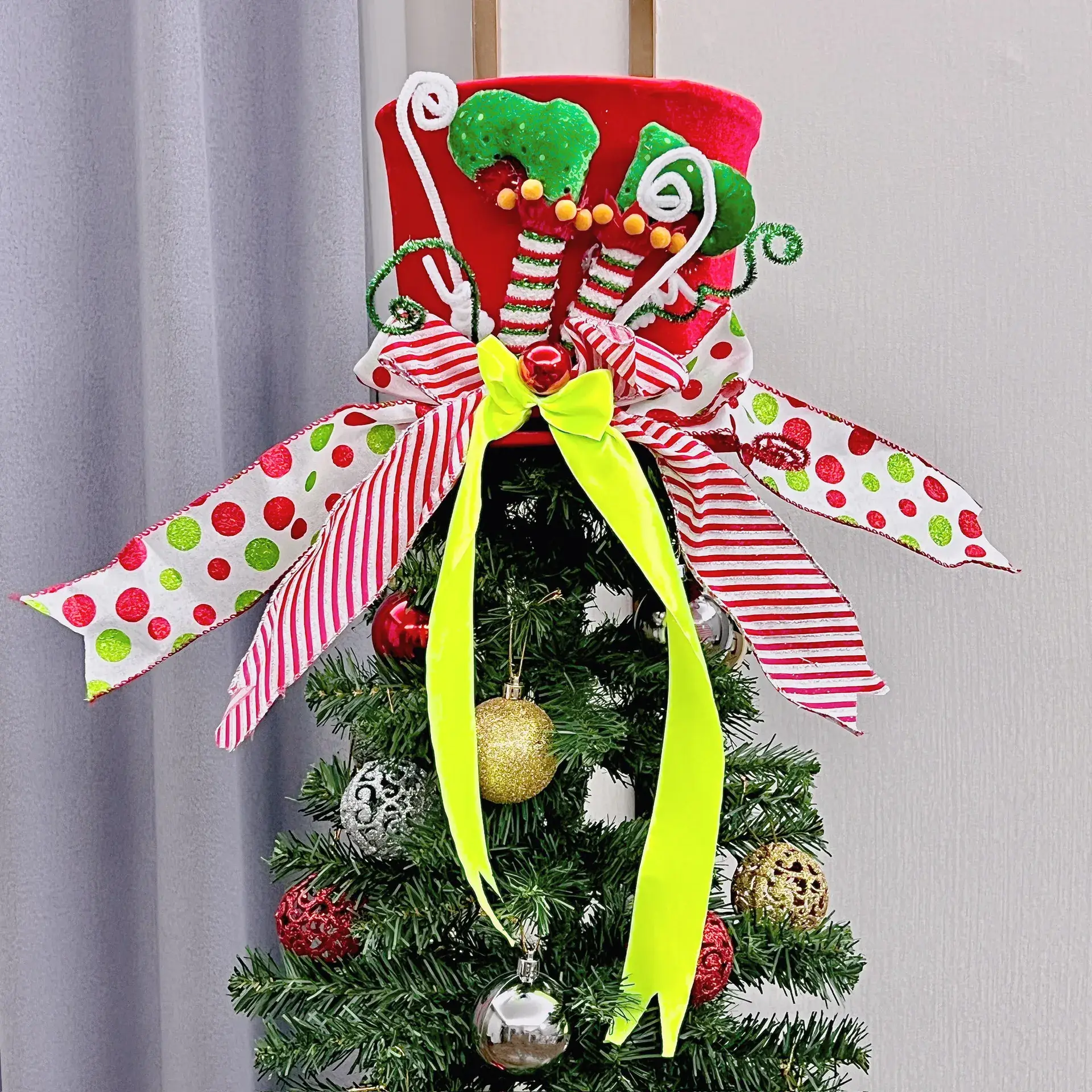 Red Crossbody Bag with Striped Bow for Kids