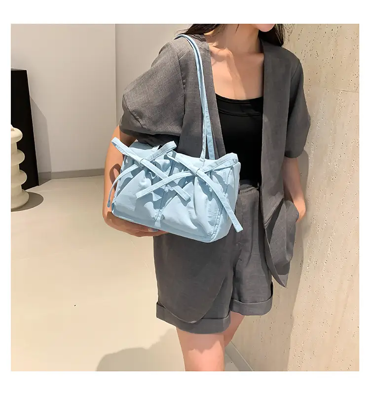 Pink Bow Shoulder Bag for Women Large Capacity Casual Commuter — feature 26