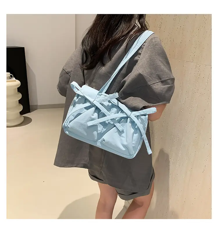 Pink Bow Shoulder Bag for Women Large Capacity Casual Commuter — feature 27
