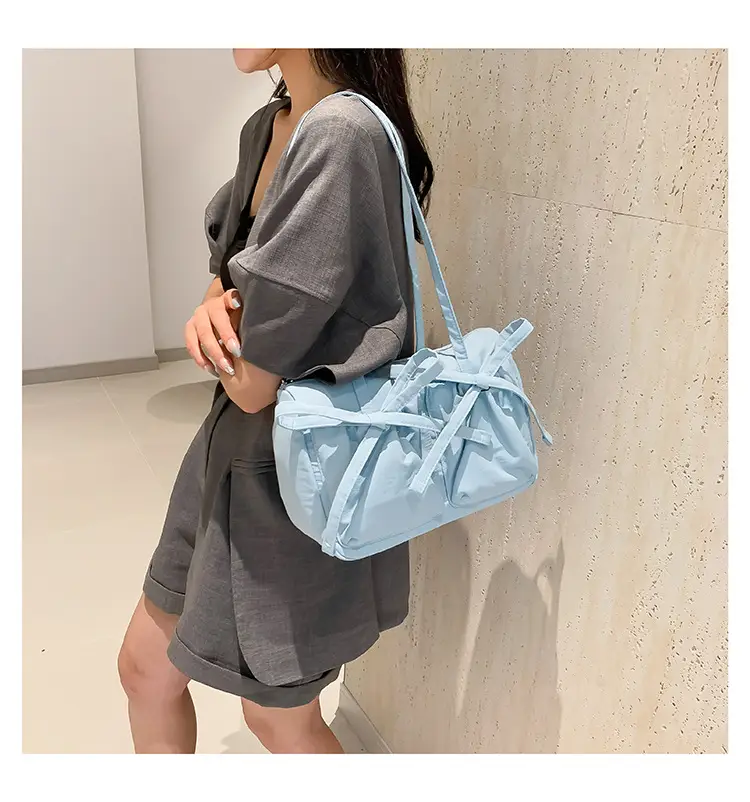 Pink Bow Shoulder Bag for Women Large Capacity Casual Commuter — feature 28