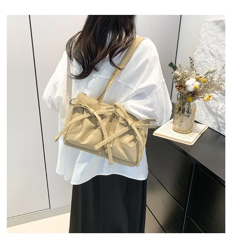 Pink Bow Shoulder Bag for Women Large Capacity Casual Commuter — feature 33
