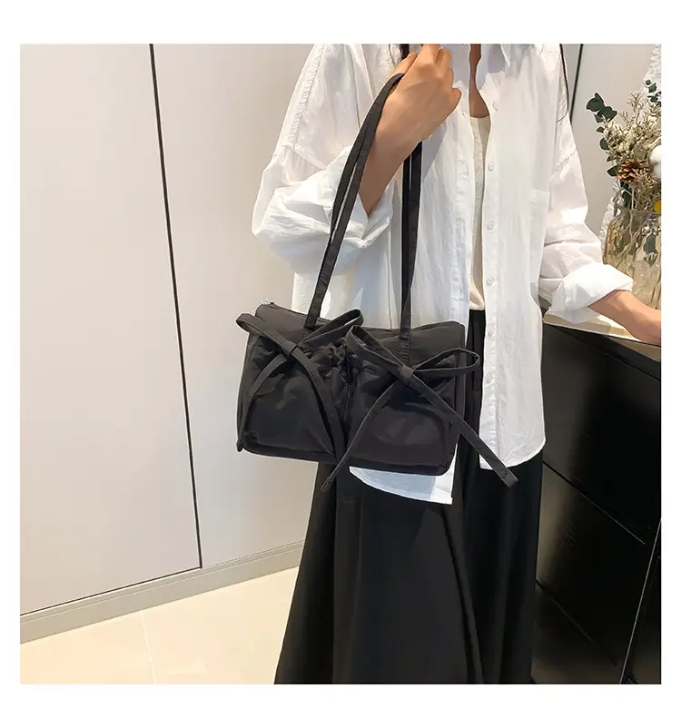 Pink Bow Shoulder Bag for Women Large Capacity Casual Commuter — feature 38