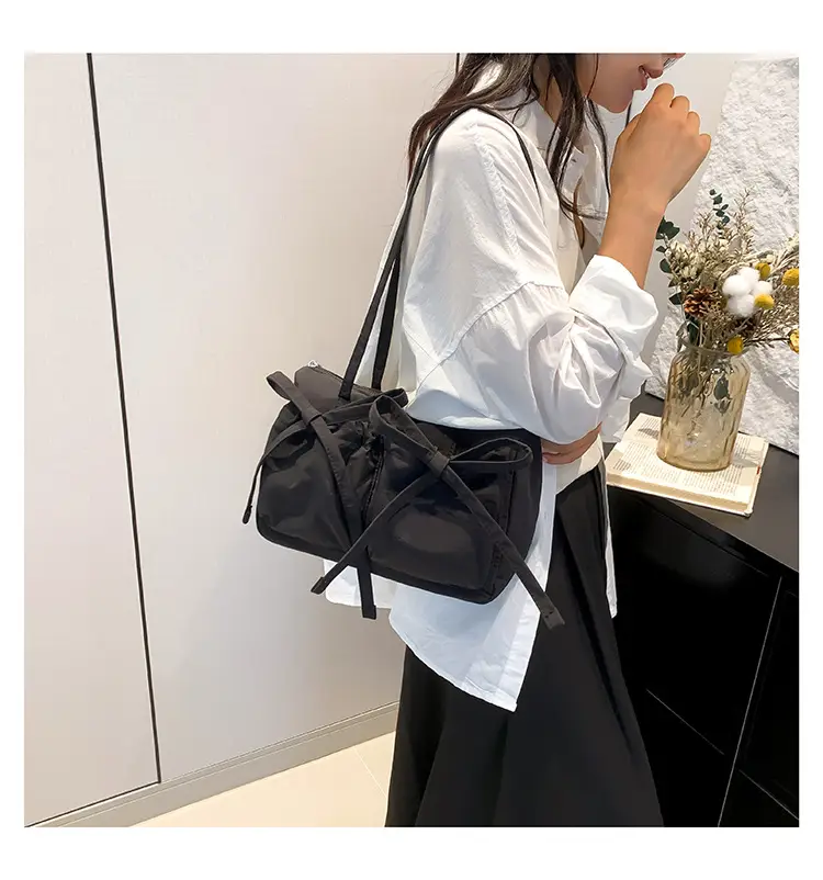 Pink Bow Shoulder Bag for Women Large Capacity Casual Commuter — feature 39