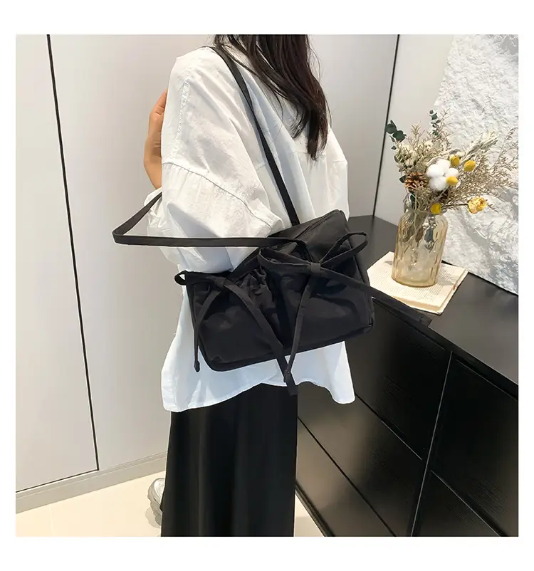 Pink Bow Shoulder Bag for Women Large Capacity Casual Commuter — feature 41