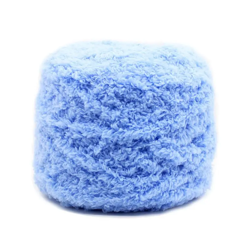 Three strands of coral fleece wool ball velvet line scarf line baby wool handmade DIY woven cushion blanket wholesale