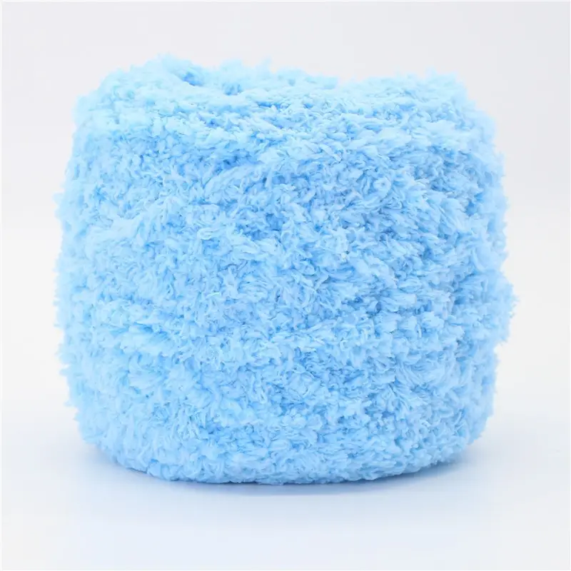 Three strands of coral fleece wool ball velvet line scarf line baby wool handmade DIY woven cushion blanket wholesale