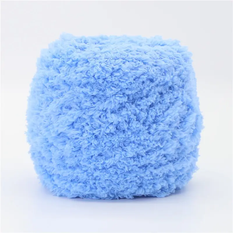 Three strands of coral fleece wool ball velvet line scarf line baby wool handmade DIY woven cushion blanket wholesale
