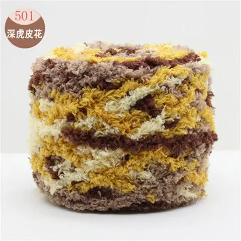 Three strands of coral fleece wool ball velvet line scarf line baby wool handmade DIY woven cushion blanket wholesale