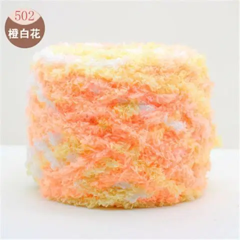 Three strands of coral fleece wool ball velvet line scarf line baby wool handmade DIY woven cushion blanket wholesale