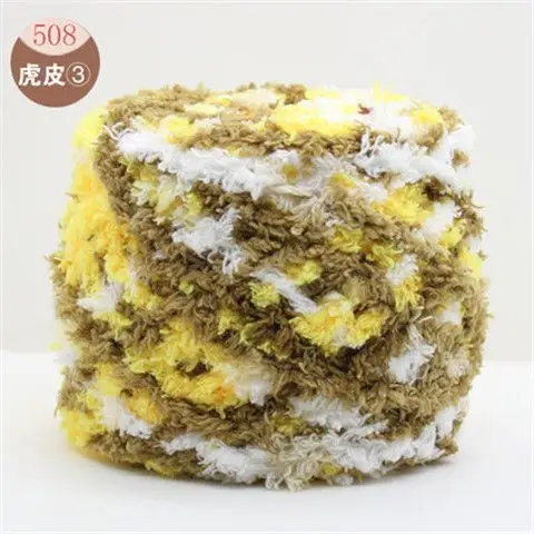 Three strands of coral fleece wool ball velvet line scarf line baby wool handmade DIY woven cushion blanket wholesale