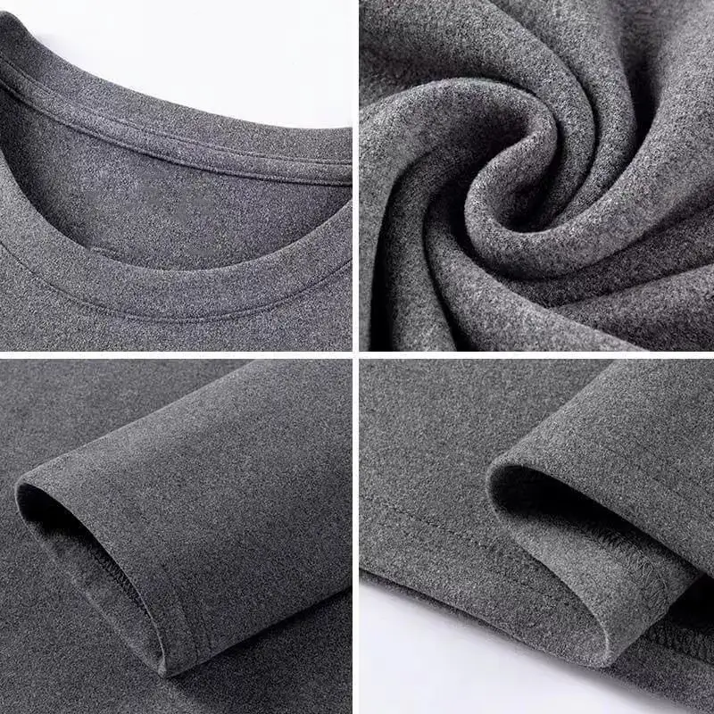 Men's Double-Sided Velvet Thermal Shirt White — feature 8