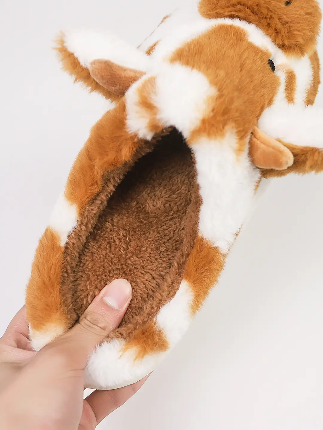 New Cross-Border Style Spotted Cow Fur Slippers for Indoor Home Use, Cotton Slippers with Thick Plush Soles for Autumn and Winter — feature 14
