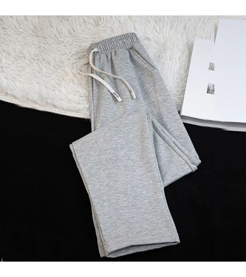 Boys Girls Slimming Joker Drape Pants Grey Spring Autumn 2024 — feature 11