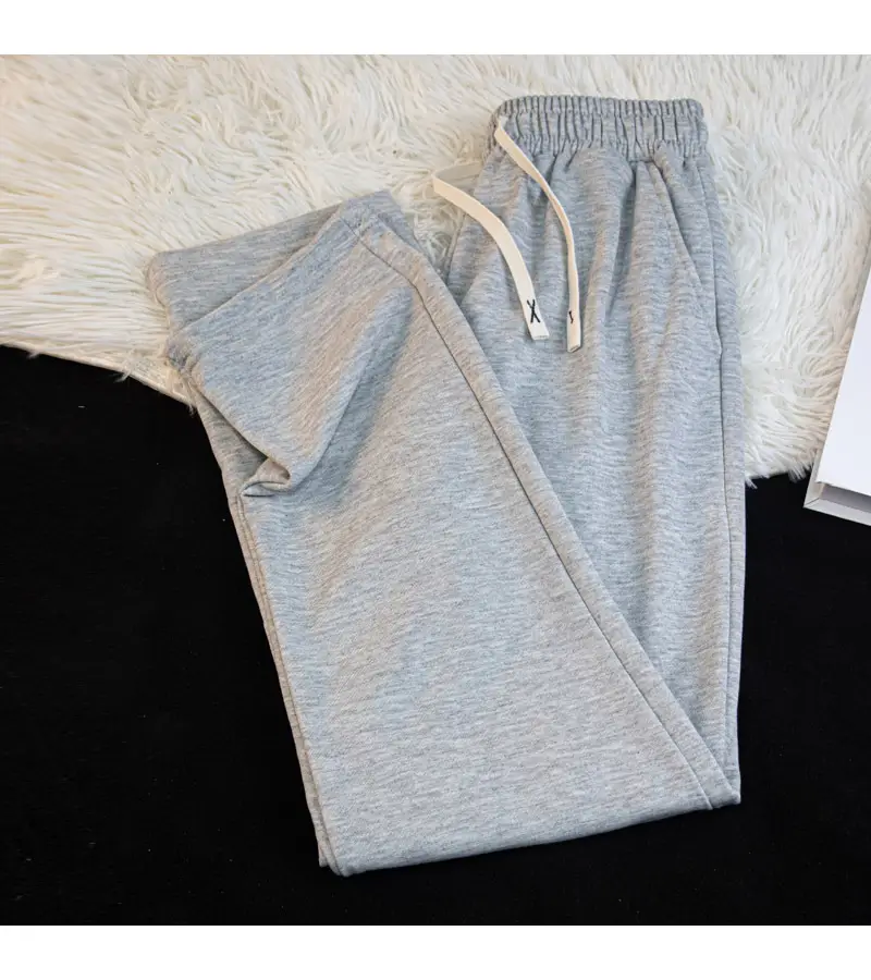 Boys Girls Slimming Joker Drape Pants Grey Spring Autumn 2024 — feature 8