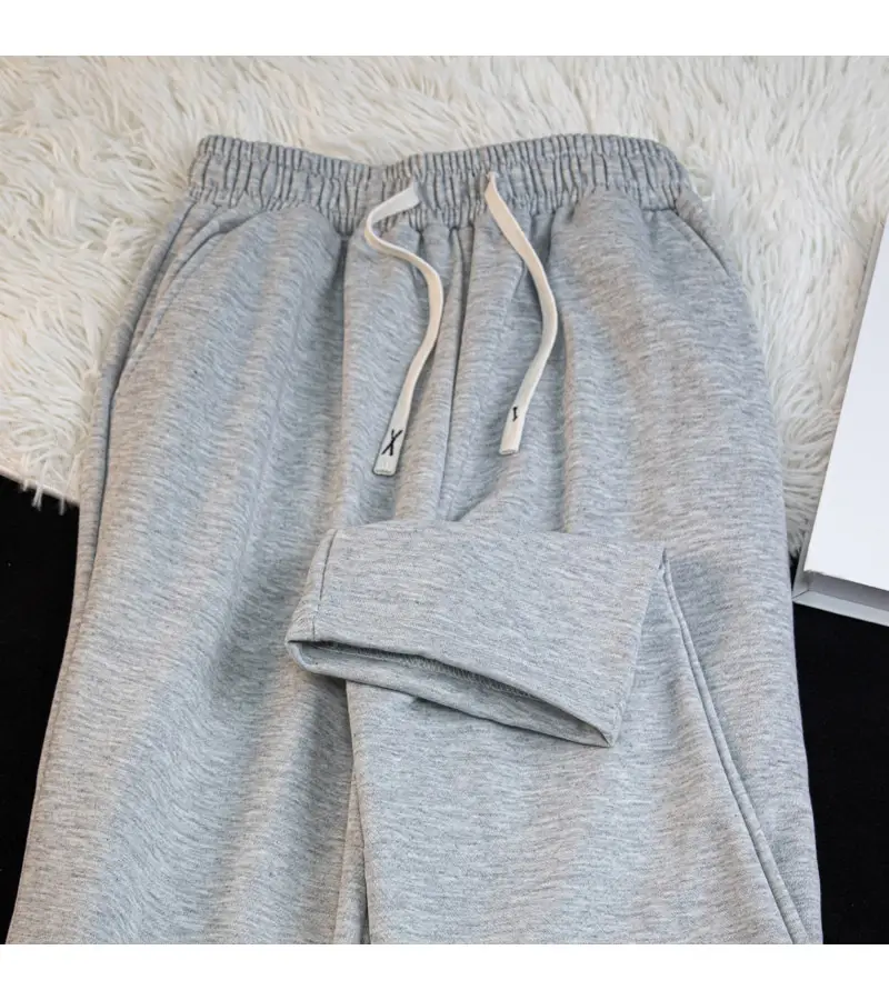 Boys Girls Slimming Joker Drape Pants Grey Spring Autumn 2024 — feature 9