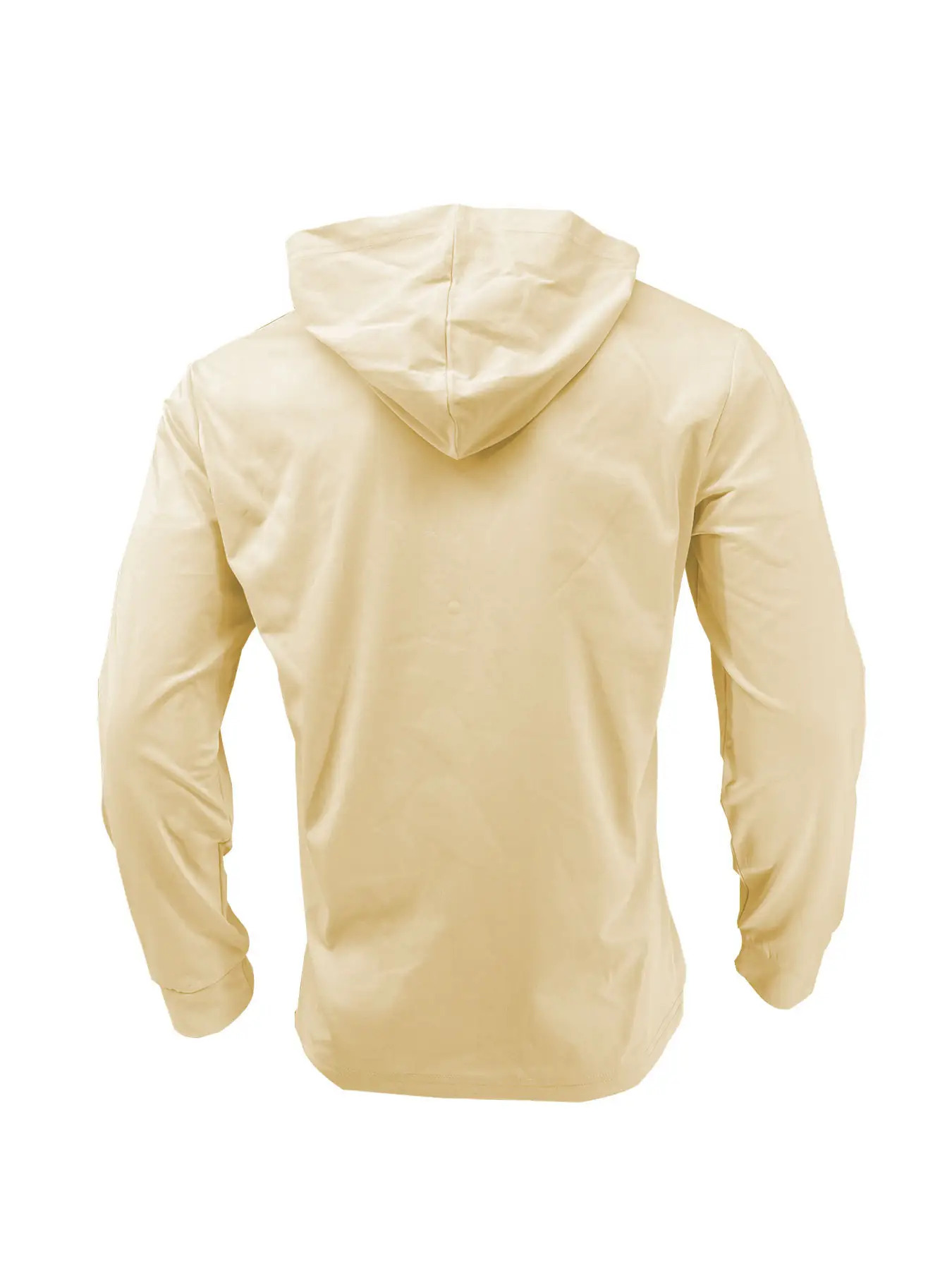 Men's White Hooded Sweatshirt Long Sleeve Cotton — feature 12