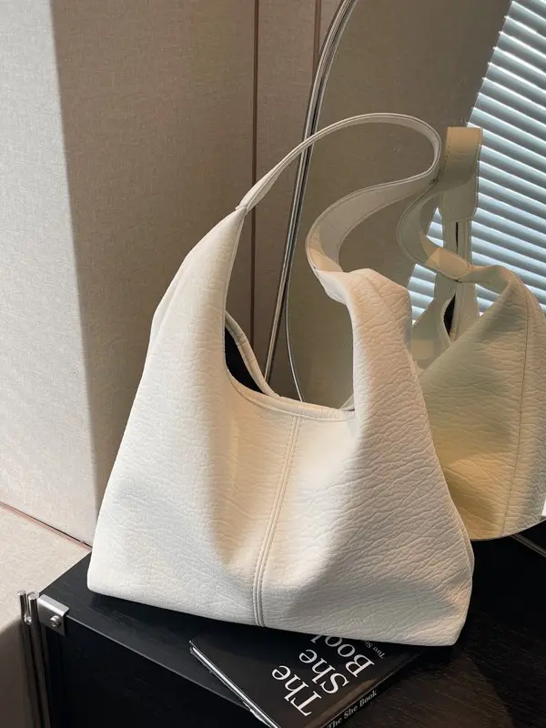Women Large Capacity Shoulder Bag Tan 2026 - Image 9