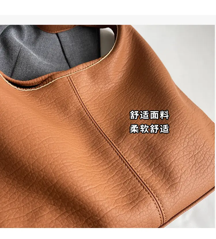 Women Large Capacity Shoulder Bag Tan 2026 — feature 14