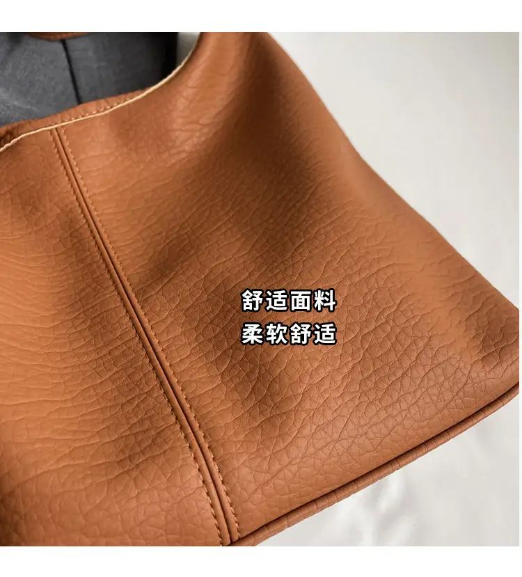 Women Large Capacity Shoulder Bag Tan 2026 — feature 15