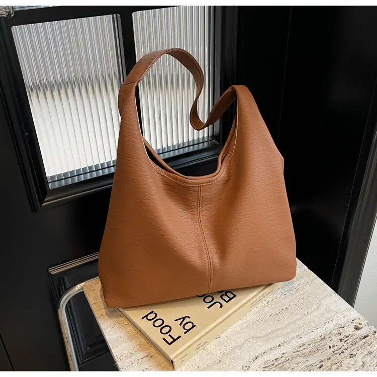 Women Large Capacity Shoulder Bag Tan 2026 — feature 45