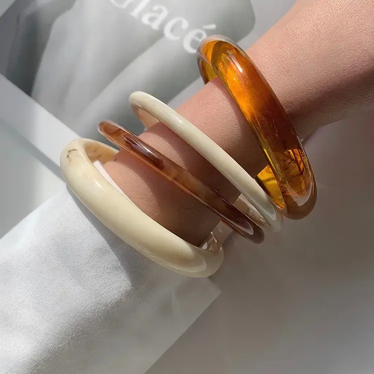 Cross Border Amazon AliExpress Bracelet Resin Multicolor Bracelet South Korea Elegant Fashion Bracelet