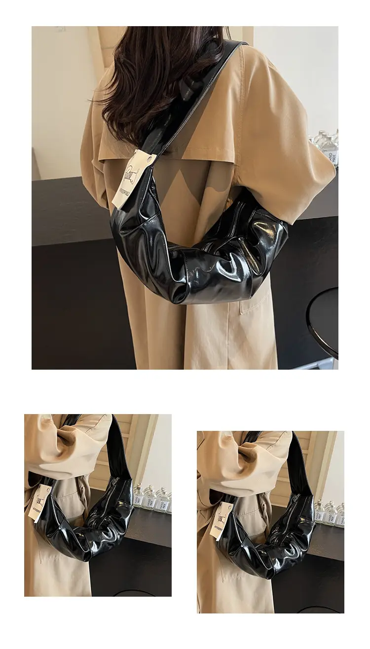 2025 Winter New Horn Bag Women Large Capacity Shiny — feature 12