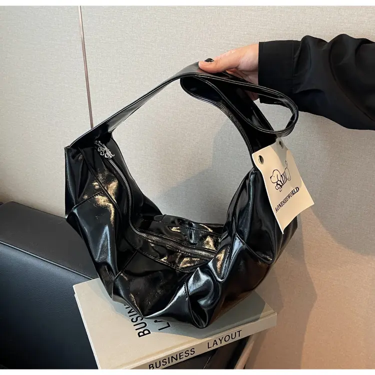 2025 Winter New Horn Bag Women Large Capacity Shiny — feature 30
