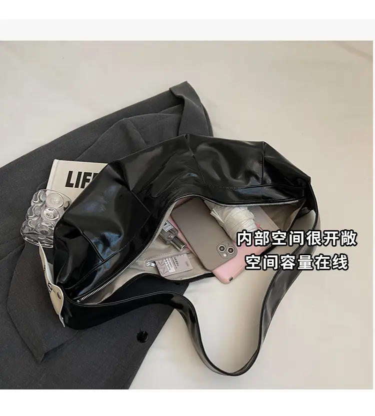 2025 Winter New Horn Bag Women Large Capacity Shiny — feature 9