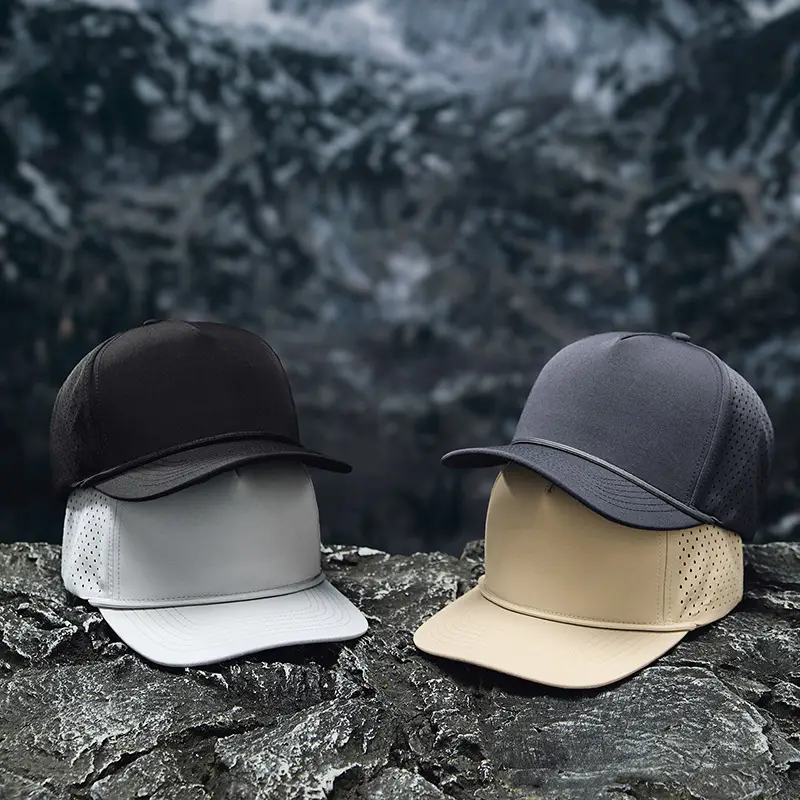 Men Water Resistant Navy Cap with Mesh Back - Image 8