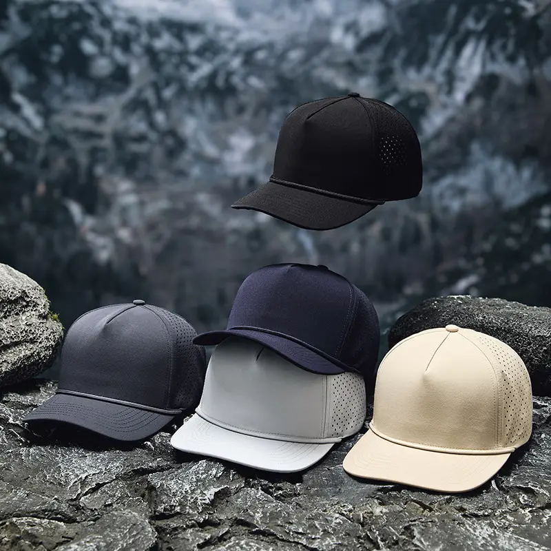 Men Water Resistant Navy Cap with Mesh Back - Image 9