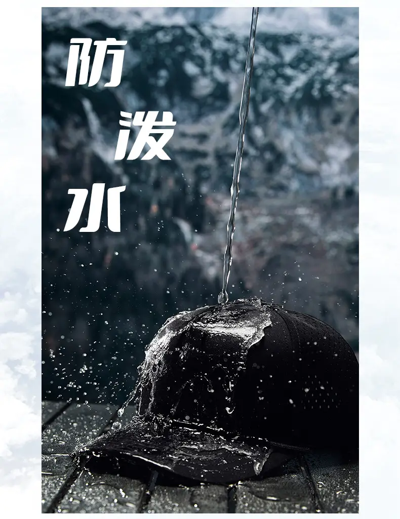Men Water Resistant Navy Cap with Mesh Back — feature 10