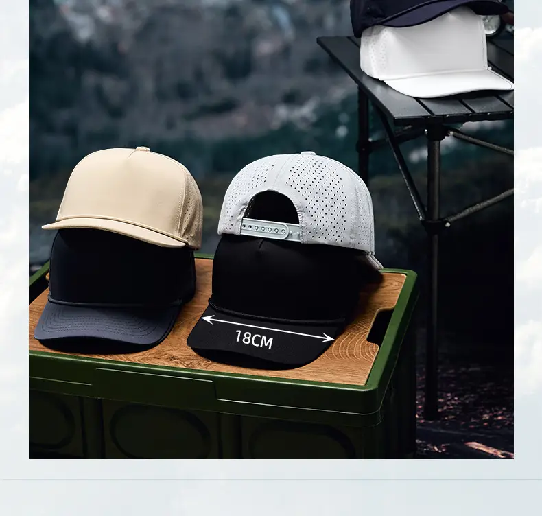 Men Water Resistant Navy Cap with Mesh Back — feature 13