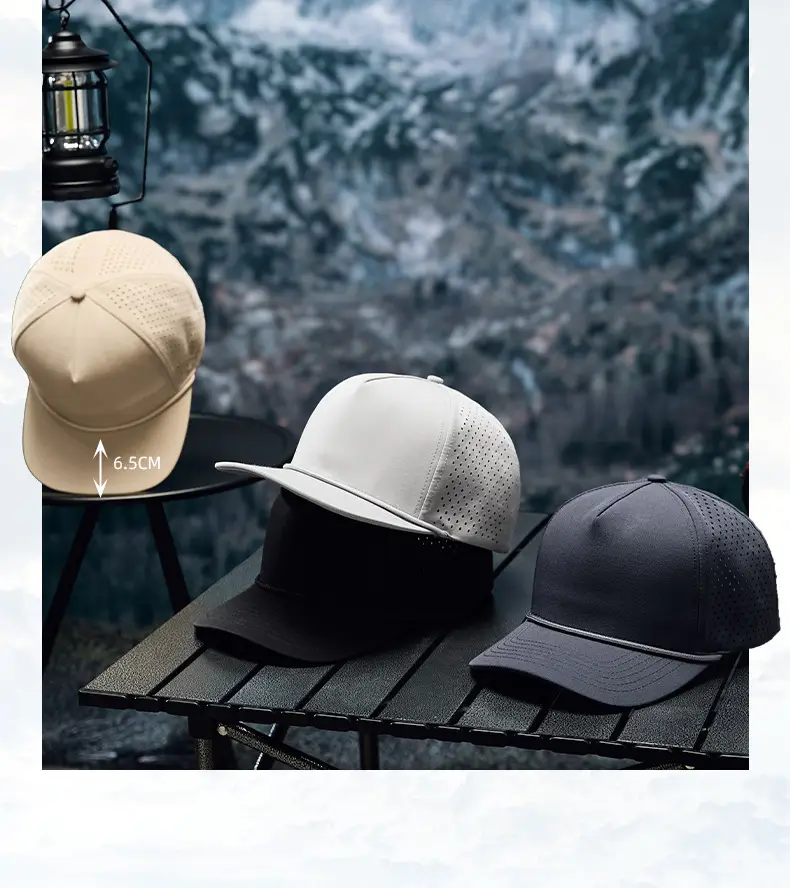 Men Water Resistant Navy Cap with Mesh Back — feature 15