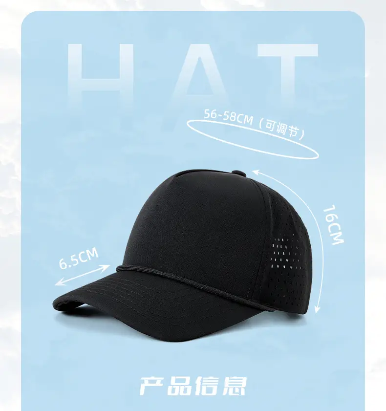 Men Water Resistant Navy Cap with Mesh Back — feature 22