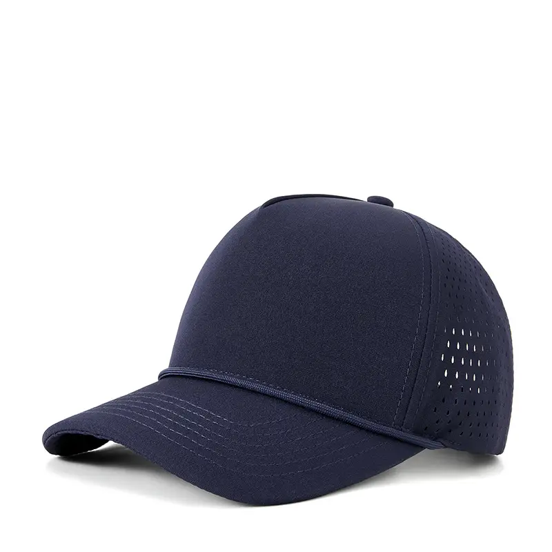 Men Water Resistant Navy Cap with Mesh Back - Image 2