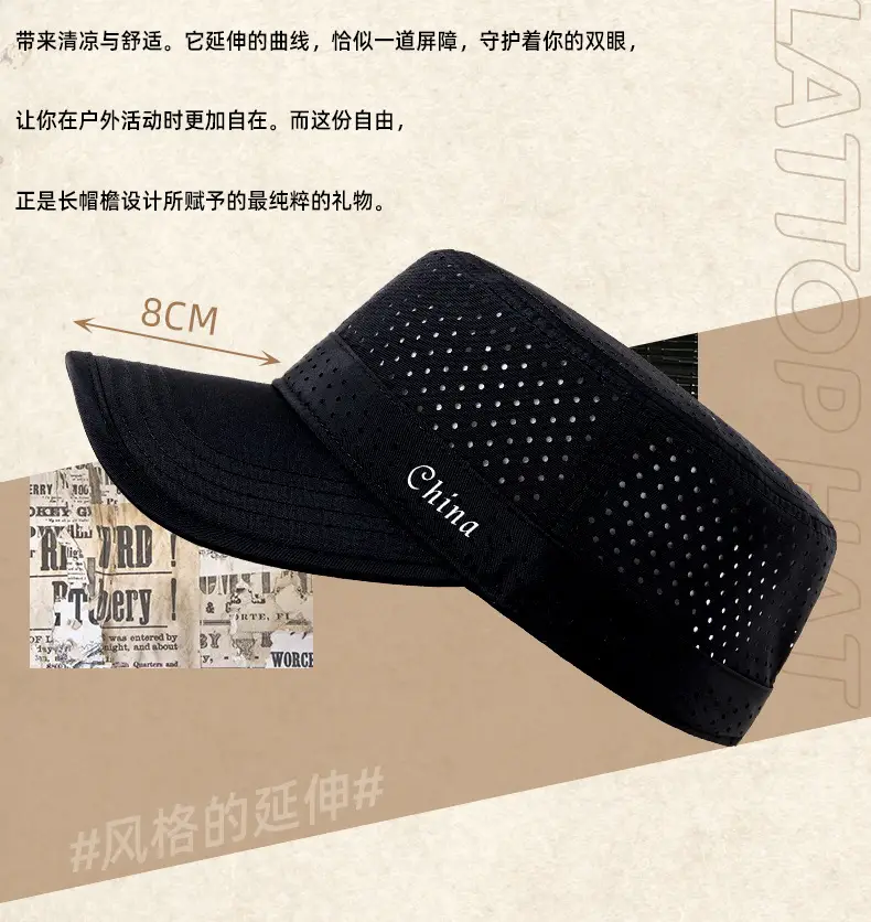 Men UV Cap Black Mesh Perforated 48Hr — feature 15