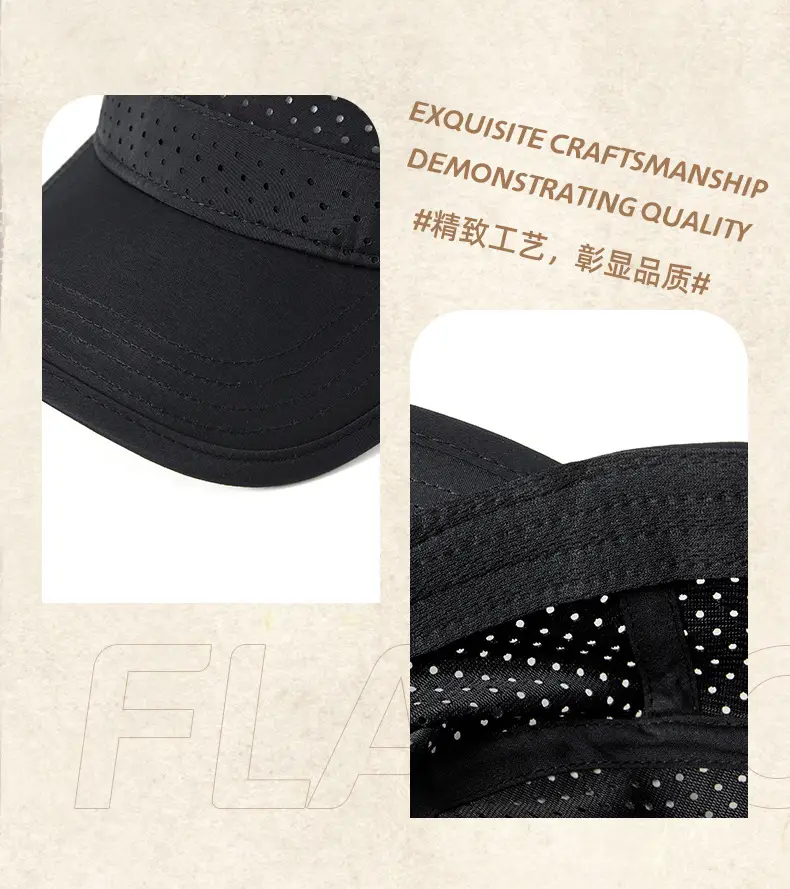 Men UV Cap Black Mesh Perforated 48Hr — feature 18