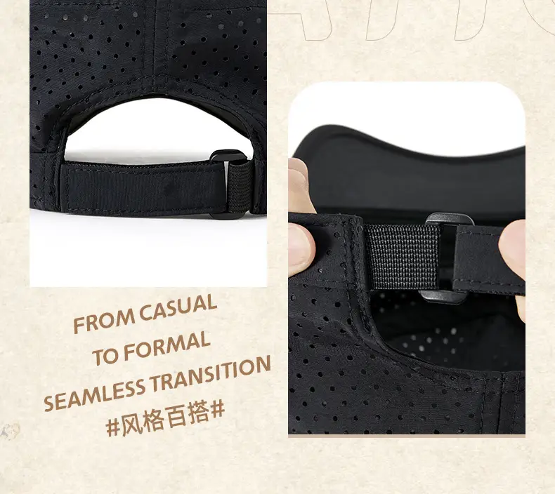 Men UV Cap Black Mesh Perforated 48Hr — feature 23