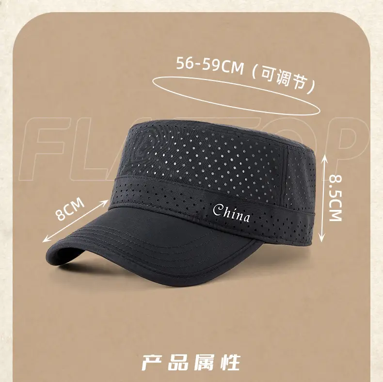 Men UV Cap Black Mesh Perforated 48Hr — feature 24