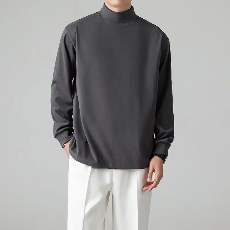 Men's Black Velvet Turtleneck Sweatshirt Set — feature 5